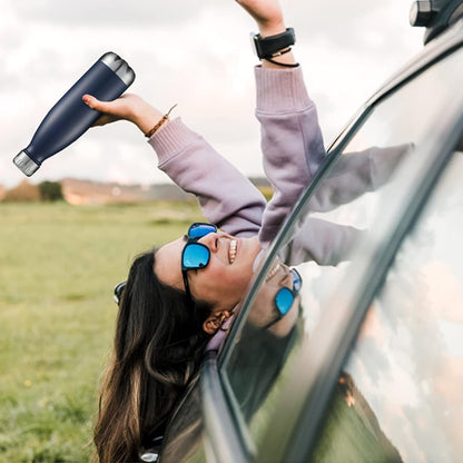 HASLE OUTFITTERS 17oz Stainless Steel Water Bottles, Vacuum Insulated Water Bottles Double Walled Powder Coated Reusable Metal Sports Water Bottles Keep Drinks Hot and Cold, Navy, 1Pack