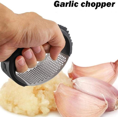 Zongha Garlic Press Stainless Steel Garlic Press Garlic Rocker Kitchen Utensils Garlic Peeler Kitchen Gadgets and Tools Black, One Size