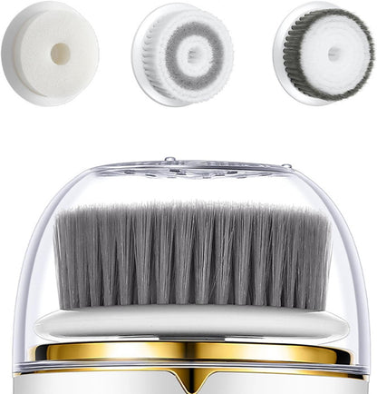 Bsbkoj Electric Facial Wash Brush | Waterproof USB Charging Face Deep Cleaning Scrubber, Deep Cleaning Face Spin Scrub With 3 Brush Heads Deep For Men & Women, Travel, Home