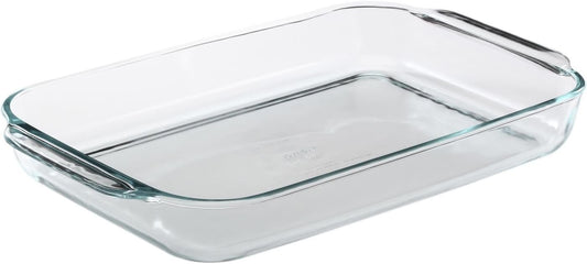 Pyrex 6001040 Bakeware 4.8 Quart Oblong Baking Dish, Clear