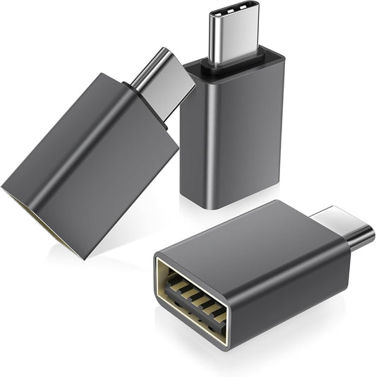 Basesailor USB C to USB Adapter 3 Pack,USBC Male to USB A Female 3.0 Gender Changers OTG Adapter,Type C Thunderbolt 4 5 Converter for iMac,MacBook Pro,Apple iPhone 16 16e 15,iPad 11 Air 7,Galaxy S25