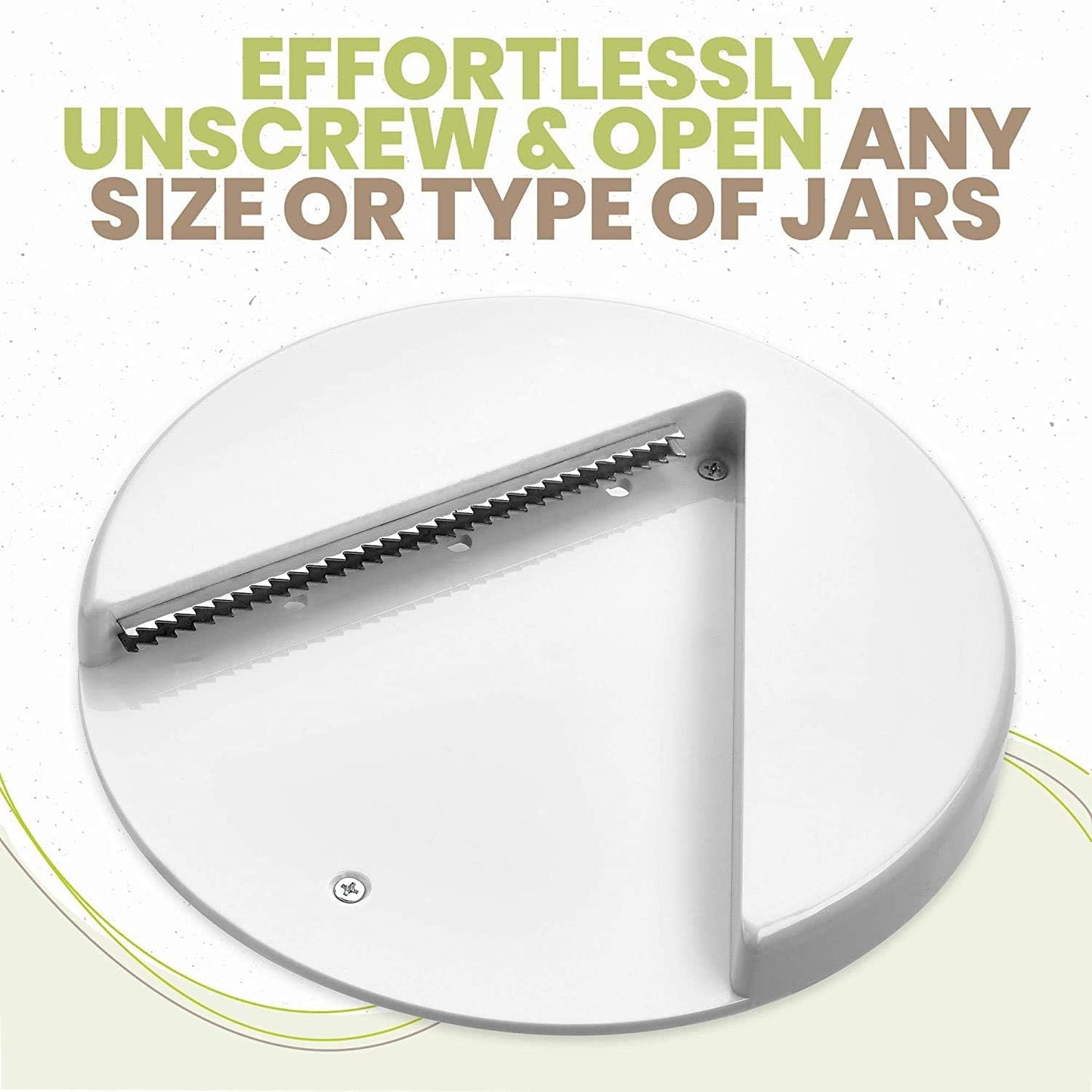 Under Cabinet Jar Opener - Undermount Lid Gripper Tool Easily Grip and Unscrew Multi-Sized Jars, Bottles and Containers - Ideal Kitchen Gadget for Weak Hands and Seniors with Arthritis