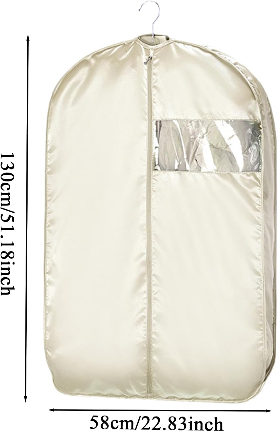 Garment Storage Bag, Long Dress Protector, 22,83 x 35,43 in Dustproof Organizer, Space Saving Design, autentica protezione per il movimento, Airplane Packing, Laundry Closet, Storage