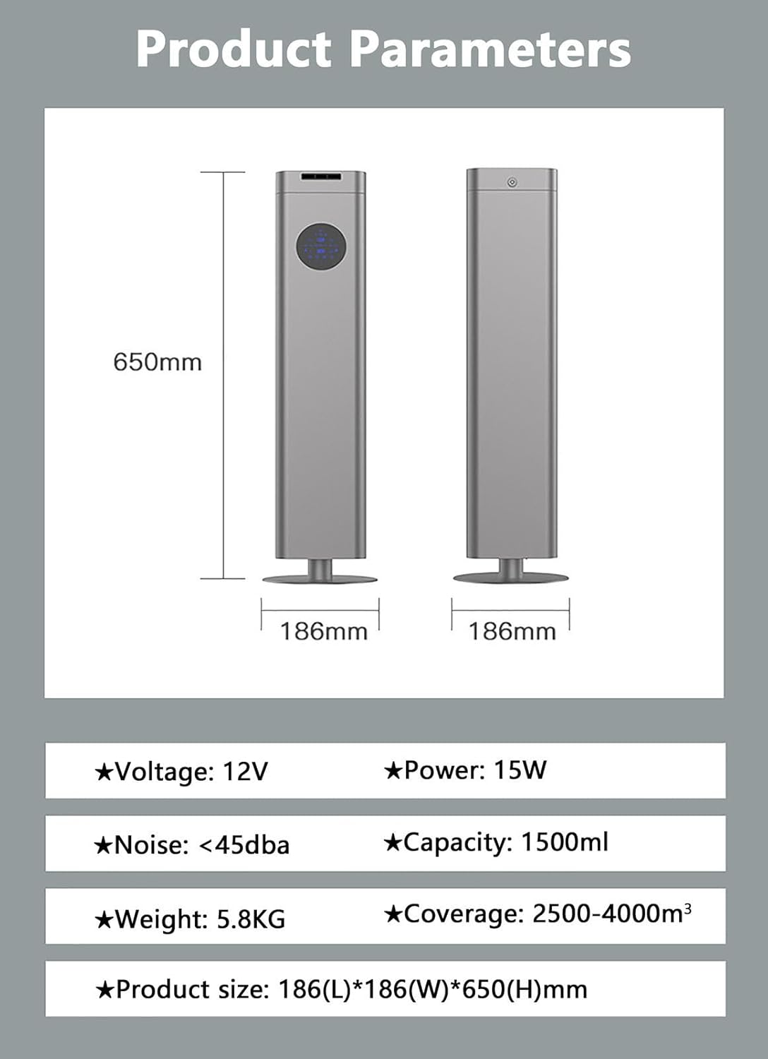 Scent Air Machine for Home 1500ml/0.39gal, Standing-Floor Waterless Fragrance Diffuser, Smart Control Aroma Diffuser,3000sq.ft Coverage,for Living Room, Office