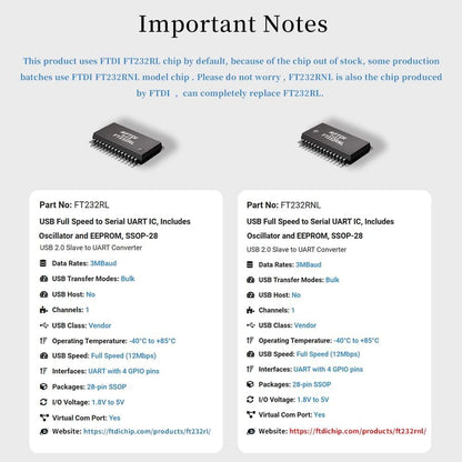 DSD TECH FTDI FT232RL Chip USB to TTL Serial Adapter Compatible with Windows 10 8 7 Mac OS X