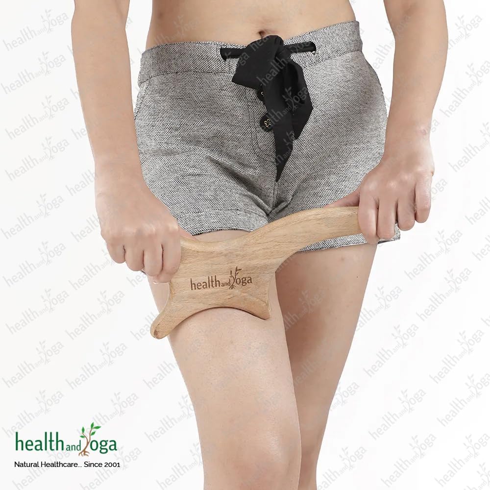 NatureSooth Wooden Gua Sha Massage Tool - Muscle Adhesions and Cellulite Treatment - Soft Tissue Repair and Scar Recovery - Full Body Pain and Stress Relief