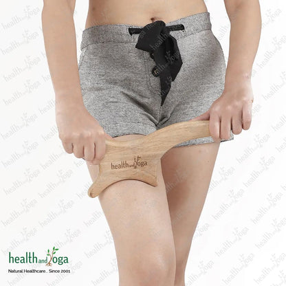 NatureSooth Wooden Gua Sha Massage Tool - Muscle Adhesions and Cellulite Treatment - Soft Tissue Repair and Scar Recovery - Full Body Pain and Stress Relief