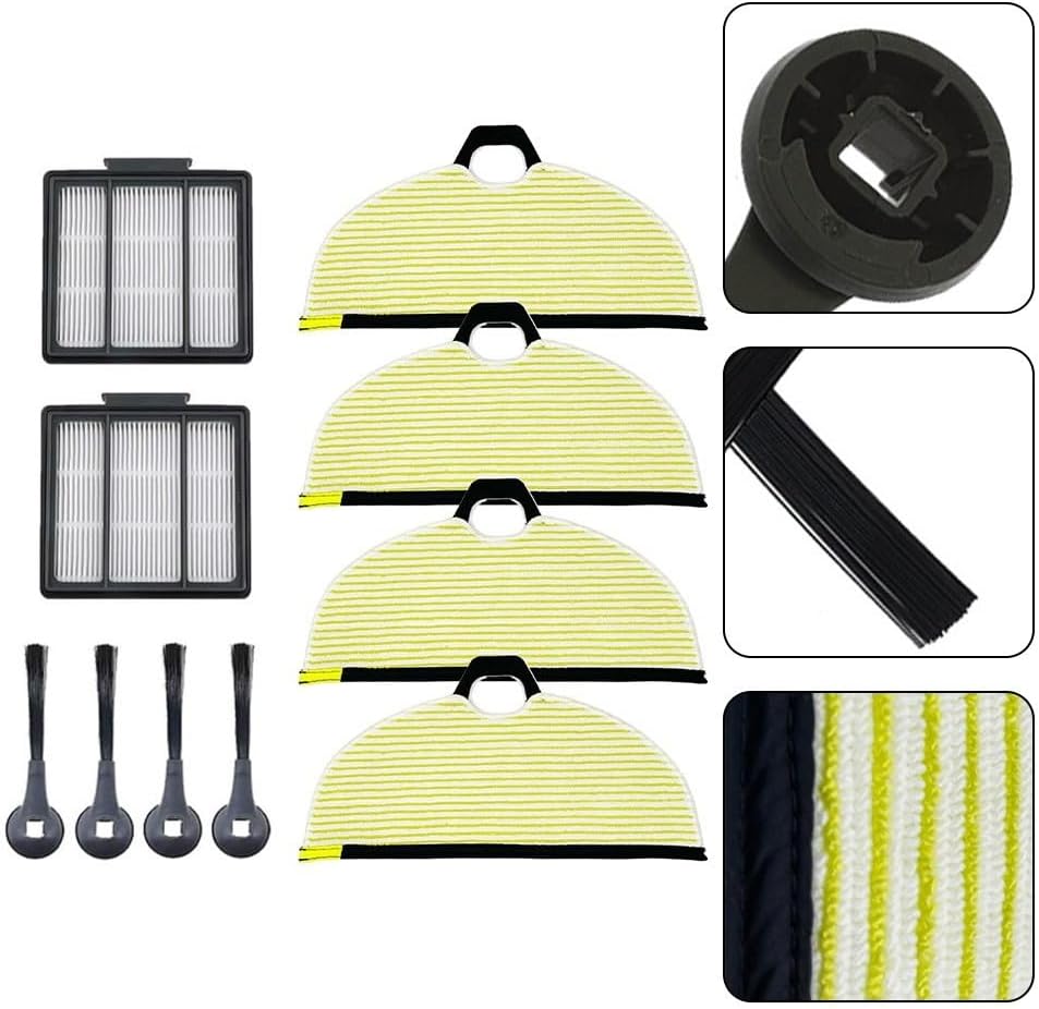 Sostenibile Cleaning Essentials panni riutilizzabili mop e spazzole laterali compatibili con robot Shark RV Series