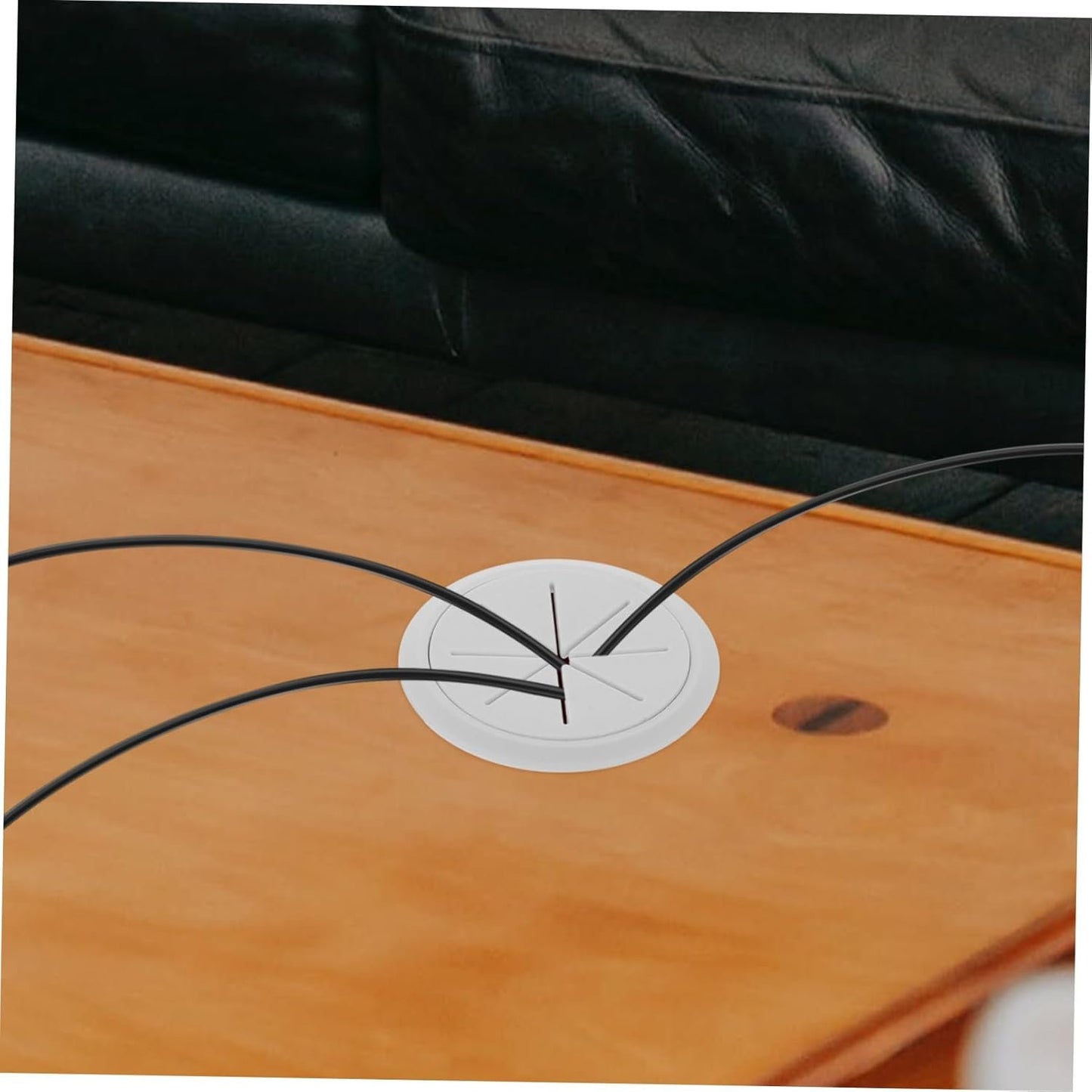 Veemoon 4Pcs Desktop Cable Hole Cover Grommet for Wire Management Durable Cord Hole Plug for Office and Home Desks Sleek Design for Neat Workspace Organization
