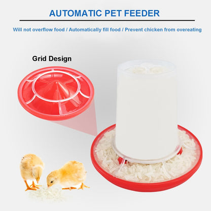 Hsenli Automatic Chicken Feeder and Chicken Waterer Kit,160g Chick Feeder and 160mL Chick Waterer,Chicken Water Dispenser,Chicken Drinker,Easy Clean Plastic Feeding and Watering Feeder for Chicks