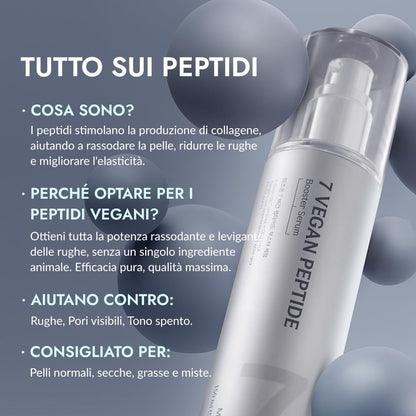 7 Vergan Tank Jars 150 ml Booster Serum with 7 Péptides 150 ml – Enhancer Serum, Instant Glass Skin Effect, Pore Refinement, Lasting Hydration, Korean Vegan Skincare