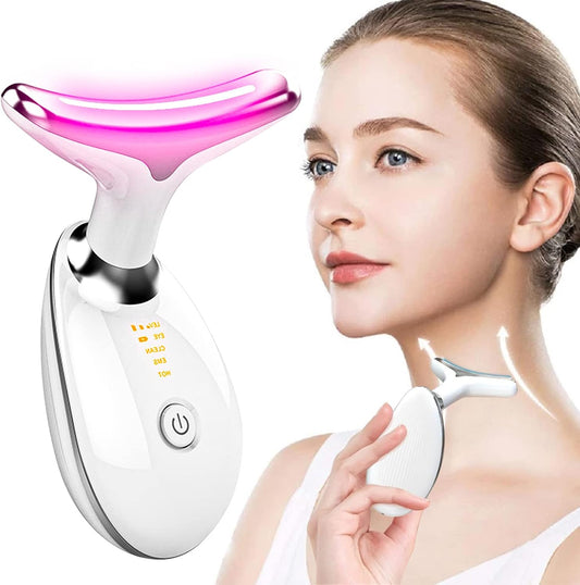Face Massager Firming Wrinkle Removal Device for Neck Face,Double Chin Reducer Vibration Massager for Skin Care, Wrinkle Removal, Smoothing, Tightening and Improvement