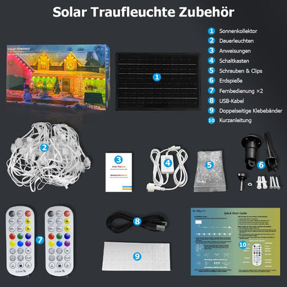 Solar Lights Permanent Outdoor Smart RGB Plus IC Outdoor Lighting, Work with Alexa (15m)