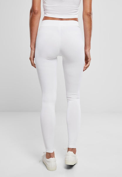 Urban Classics Women's High Waist Stretch Mesh Leggings with Regular Fit and Tapered Leg