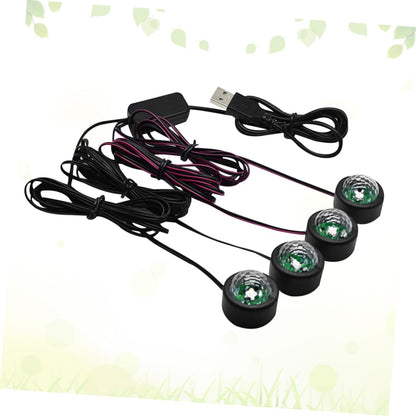 FUNOMOCYA USB Powered Car Led Lighting Lamp Voice Control for Car Decoration and Night Ambience