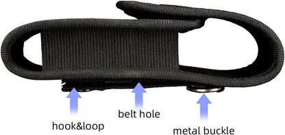 Wurkkos Flashlight Holster LED Tactical Flash Light Nylon Pouch Holder Belt Adjustable Heavy Duty Flashlight Carry Case 5.5"x1.2" for TD04/FC11/HD15/TS21/HD20/FC12(Flashlight not Included)