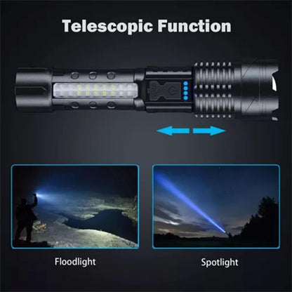 Economicalk Flashlight,A70 Tactical Flashlight,2024 New Upgraded A70 Tactical LED Flashlight,High Lumen Flashlight for Home Power Outage,Waterproof Rechargeable Flashlight with 7 Lighting Modes (2pc)