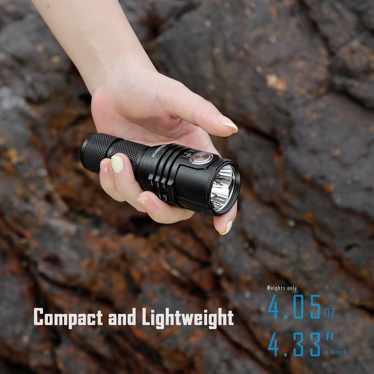 IMALENT MS03 EDC Torch 13000 Lumens LED Torch Rechargeable, 3 Pcs CREE XHP70 2nd LED, 7 Modes, IPX8 Waterproof, Super Bright Small Flashlight for Camping, Inspection, Dog Walking