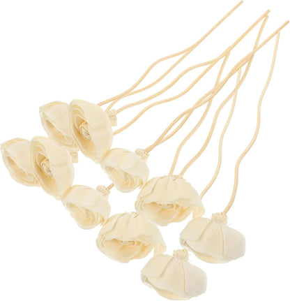 GLEAVI 10Pcs Flower Diffuser Sticks Dried Aromatherapy Sticks for Home Fragrance Sticks for Essential Oil Diffuser Decor Kitchen Bedroom Living