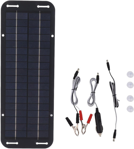 Solar Powered Charger - Panel Car Battery Charger, Powers Trickle Battery Charger | Waterproof Solar Panel Trickle Charging Kit, Solar Charger Powers Bank, Waterproof Solar Battery Maintainer for Car