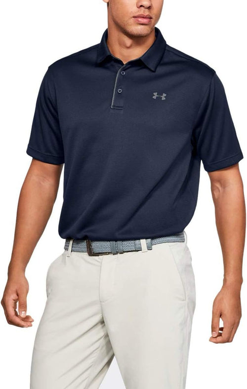 Under Armour Men's Tech Golf Polo , Midnight Navy (410)/Graphite , Small