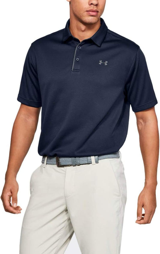 Under Armour Men's Tech Golf Polo , Midnight Navy (410)/Graphite , Small