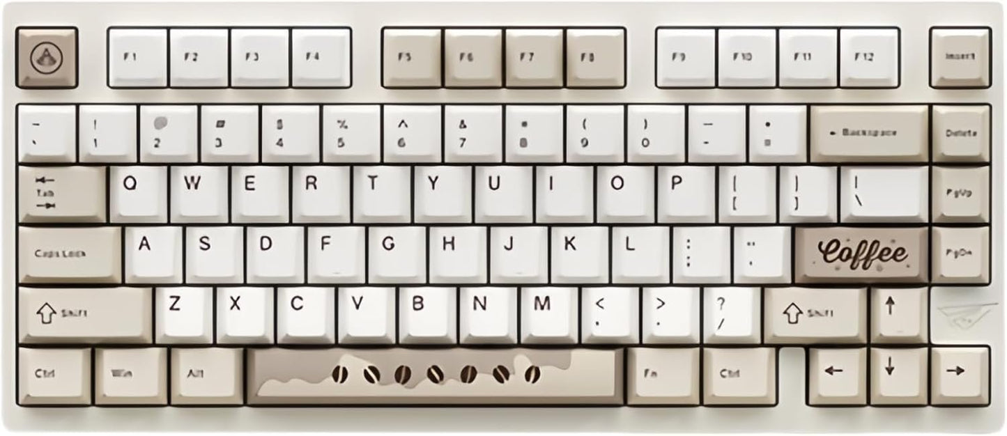 BOYI D75 Quick Release Wireless Aluminum Gaming Keyboard,Tri-Mode Custom Hot Swappable RGB 75% Mechanical Keyboard for Windows/Mac/PC (Beige)