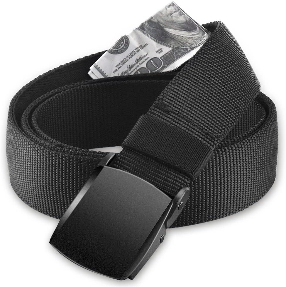 AGPTEK Travel Money Belt, Hidden Money Pouch, Anti-Theft Security Waist Wallet, Secret Compartment Money Hideaway for Business Trip Jogging Outdoor Working, Fathers Dad Men Boyfriend, Black,