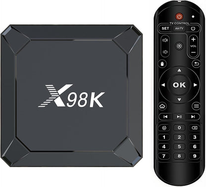 Android 13.0 TV Box, LEFFOT X98K Smart 4K Ultra HD Streaming Device for TV with HDR10+, Rockchip RK3528A Quad-Core ARM Cortex-A53, 4GB RAM 32GB ROM, Dual-Band WiFi 6, BT5.0