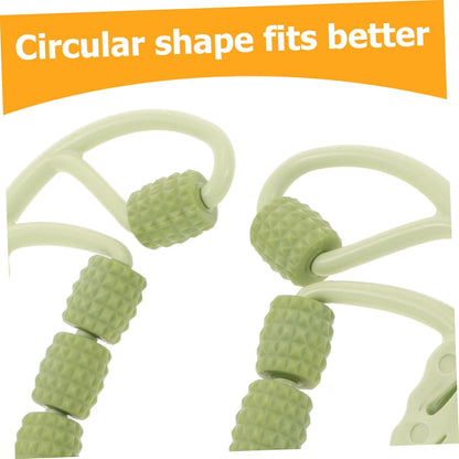 Toyvian Anello di Massaggio Muscolare Accessori Yoga per Donna tappetini per l'allenamento a casa Attrezzature per la burattatura Cinturino Elastico per Le Gambe Tappeto Yoga Spesso Verde