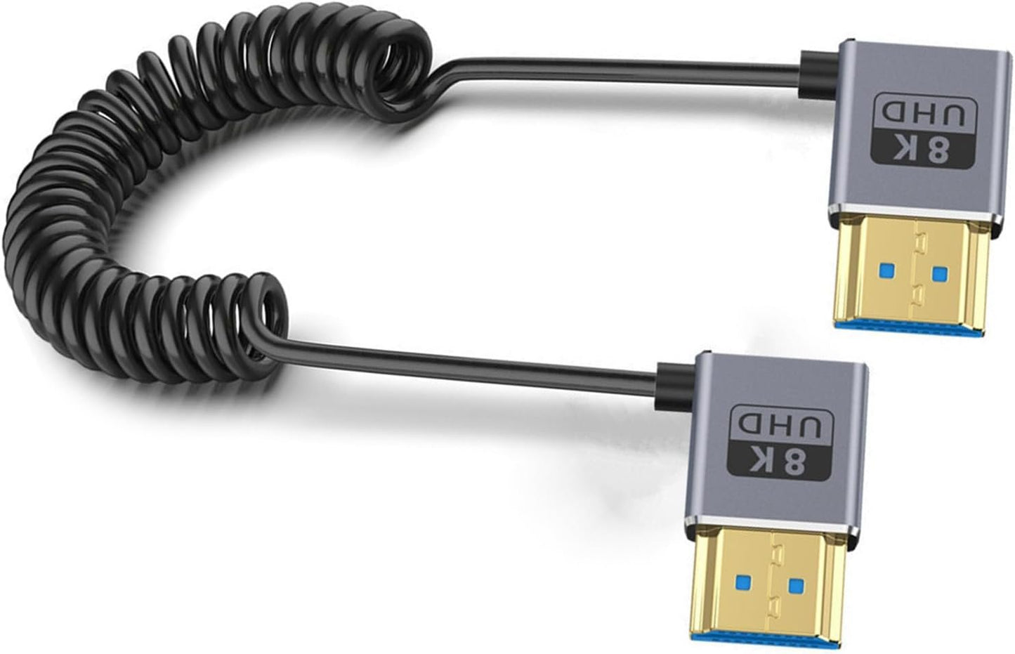 2.1 Version Coiled Video Cord 8K@60Hz Extension Cable 48Gbps for 1080p Video Streaming Line Extension Line