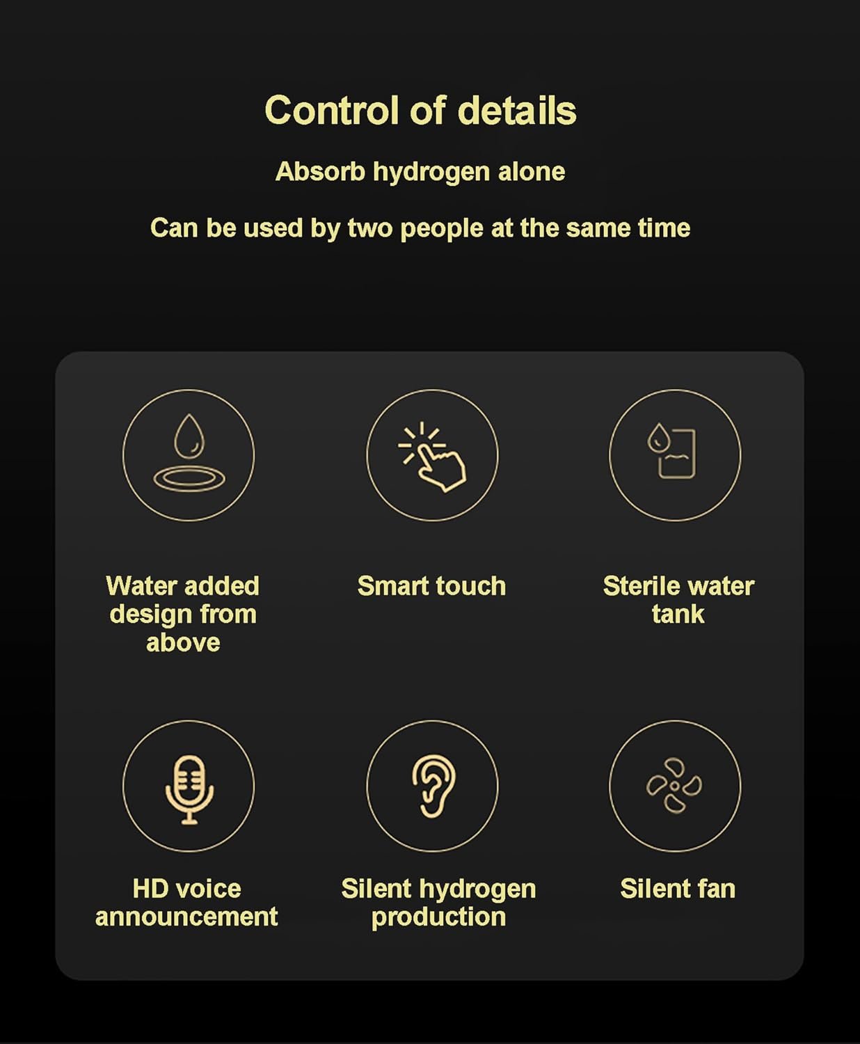 2025 Hydrogen Water Generator, 99.99% High Purity Inhalation Machine, 5 Intelligent Detection Systems, Nasal Hydrogen Therapy, for Home, Office and Clinics