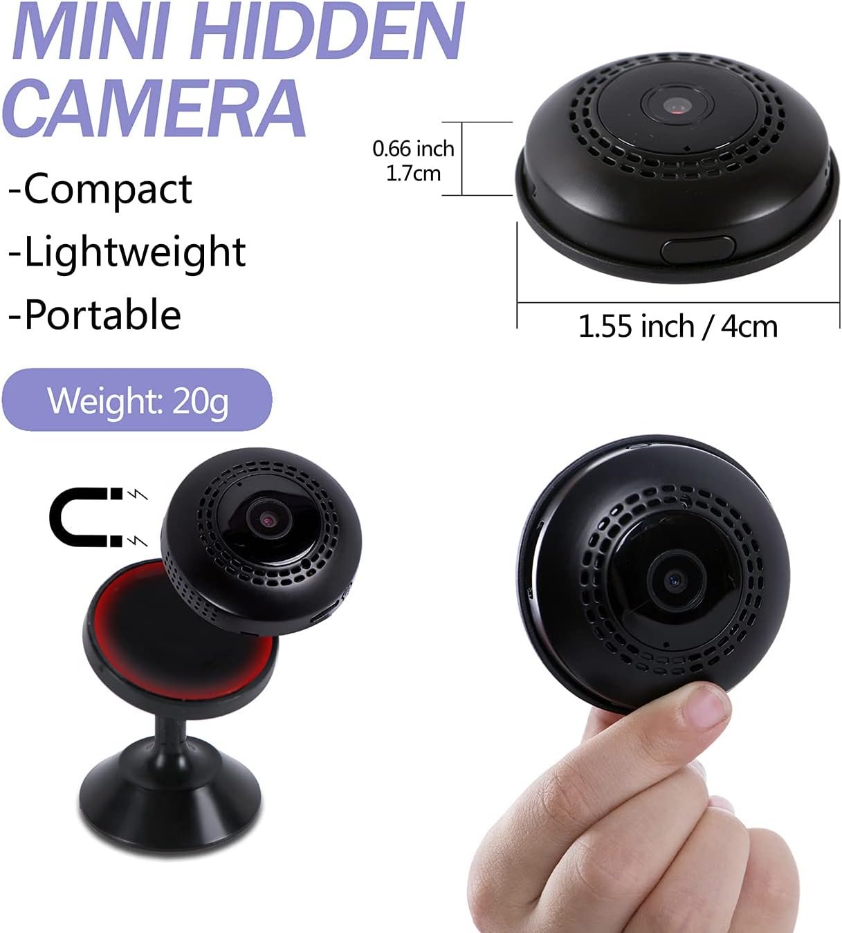 PAISLEYS Security Camera, WiFi Indoor Camera, Cloud and SD Storage, Clear Night Vision, Real Time Recording Security Wireless Surveillance