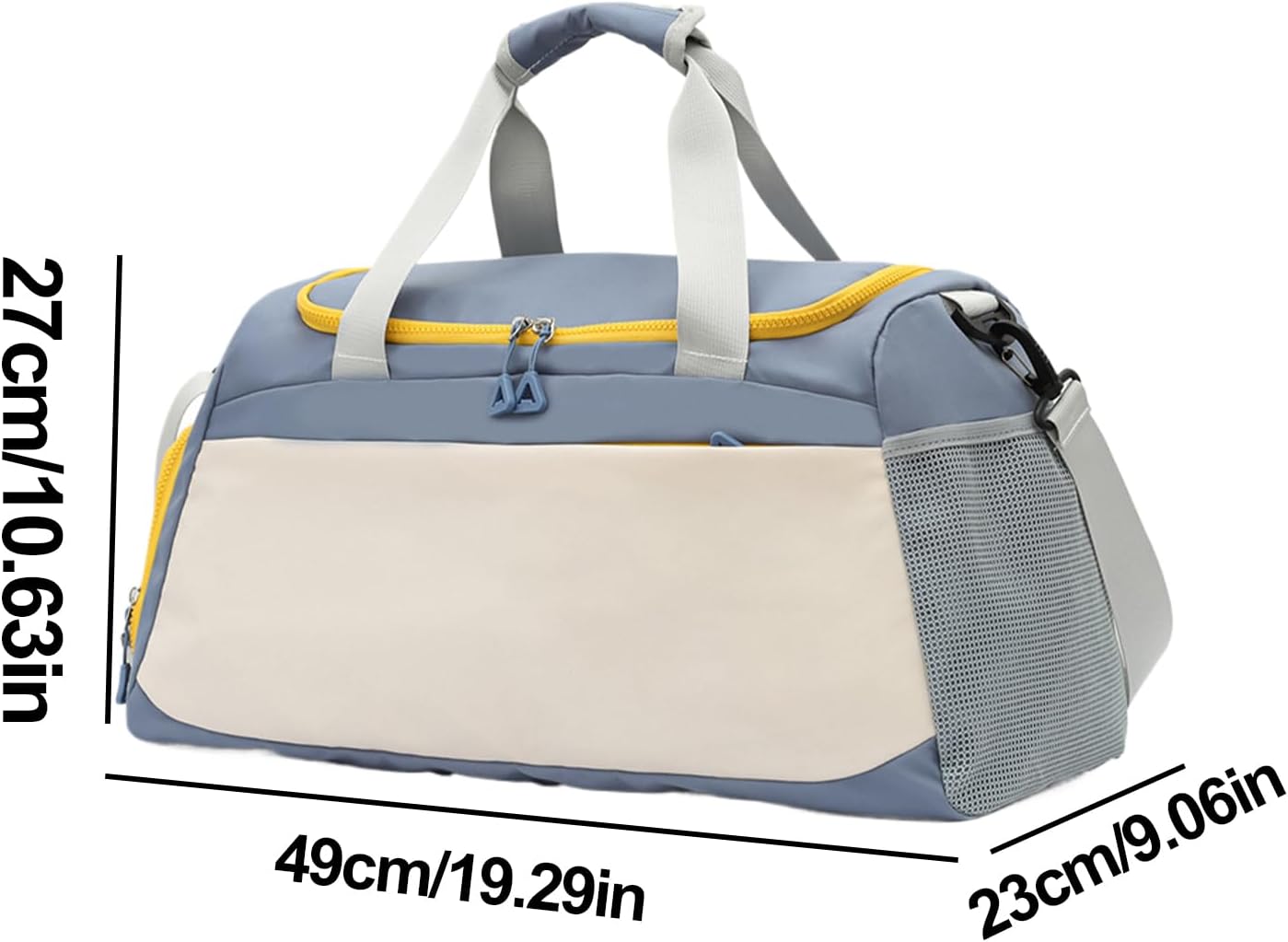 Ungtyb Travel Duffel Bag, Gym Equipment Organizer, Wet Dry Separation Bag, Fitness Gear Storage Shoulder Strap Included Ideal for Outdoor Adventures, 19.29 x 10.63 x 9.06 Inches, blue, Please refer to
