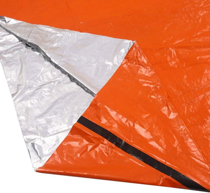 Thermal,Highly Reflective,Waterproof Survival Tent, Reflects Most Body Heat, Emergency, Wildness Activities, Made of PE Material, Orange