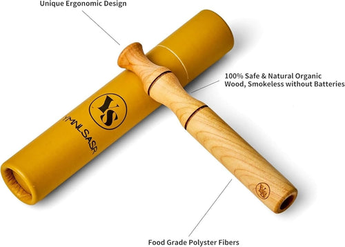 SVELNIO Aromatherapy Essential Oil Inhaler, Smoking Quit Inhaler Stick, Personal Wooden Essential Oil Diffuser with 3 Packs of Empty Cotton Wicks