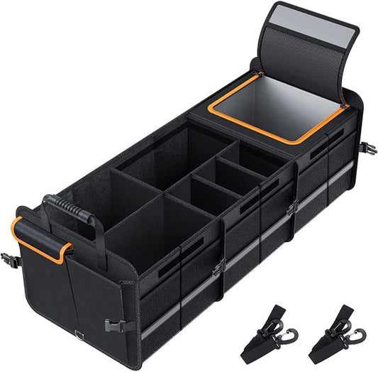 axGear Car Trunk Boot Storage Box Cargo Organizer Collapsible Adjustable Lid for Car SUV