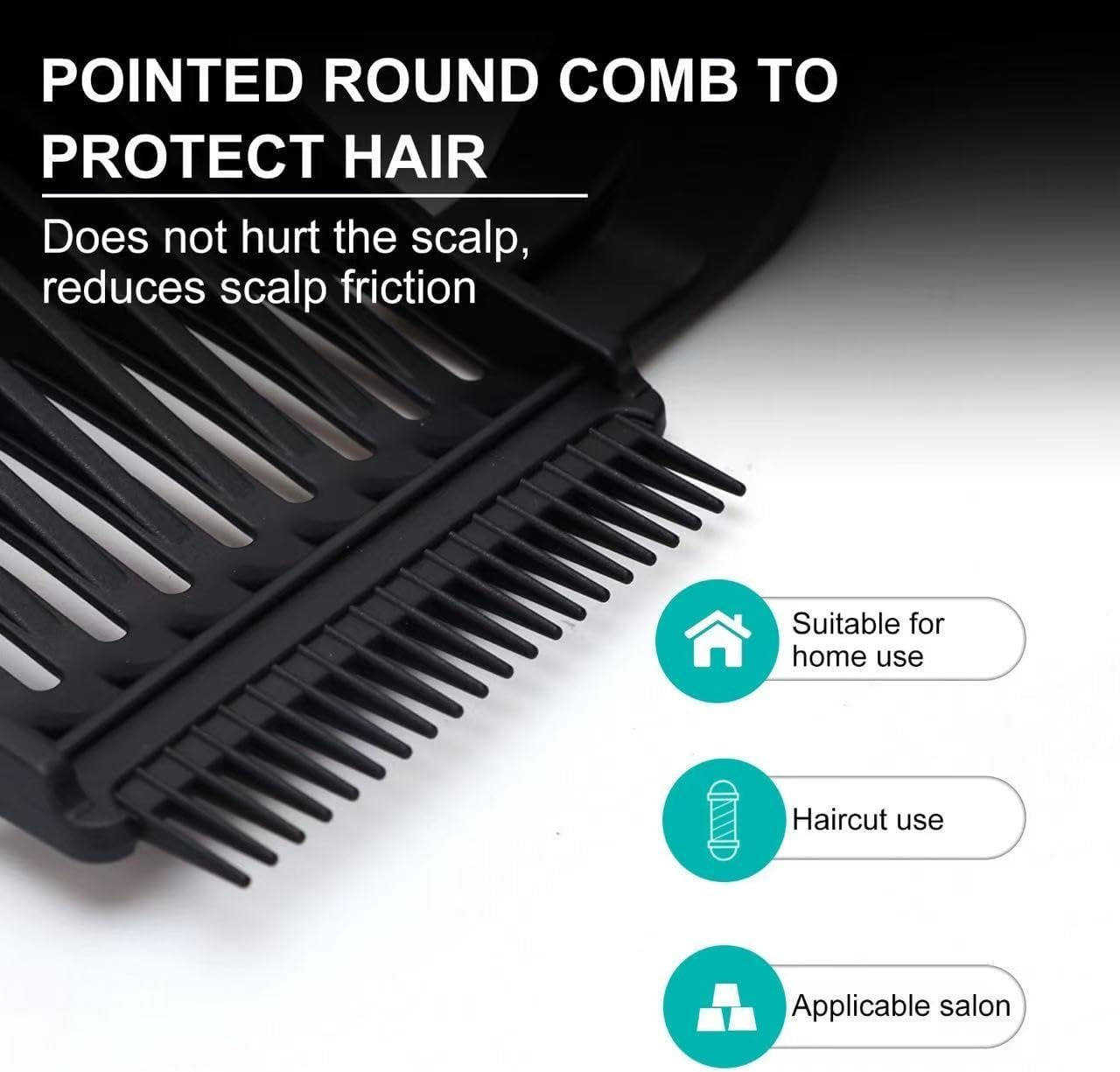 blend friend fade,comb Hair Comb Set, Styling Combs with Wide and Narrow Teeth, 2-Pack Gray+Black Fade Combs for Smooth Hair Transitions and Styling