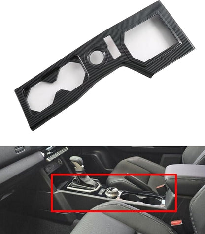 Carbon Fiber Style Gear Shift Panel Cover Fit for Mitsubishi Triton 2024 2025 Interior Accessories