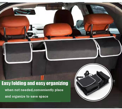 MITUMOMO Car Trunk Organizer Storage Bag, Back Seat Hanging Organizer, Adjustable Straps, Foldable Car Storage Bag for SUV Truck MPV