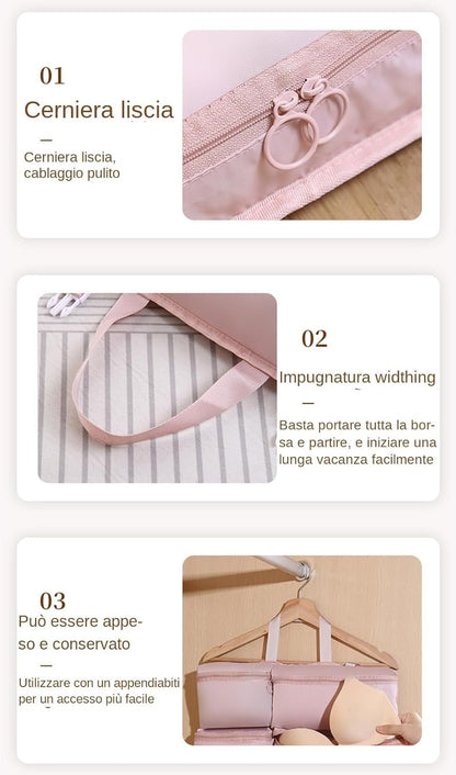 Suitcase Travel Bag, Duffle Rolling Organizer, Lightweight Compression Carrier, Sturdy Zipper Closure, Spacious Multi-Compartment Design, Ideal for Airplane Trips, Gym Training, pink, Please refer to
