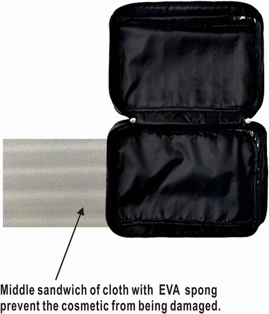 All-Purpose Household Travel Organizer Accessory Toiletry Cosmetics Makeup Hanging Shaving kit Bag-Black