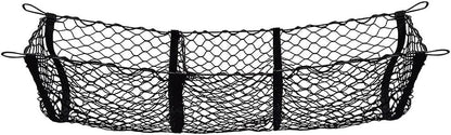 Three Pocket Mesh Storage Net, Mesh Trunk Cargo Net Storage Organizer, Heavy Duty Black Mesh 3 Pocket Trunk Cargo Organizer for Car, Van, SUV Pickup Truck Bed