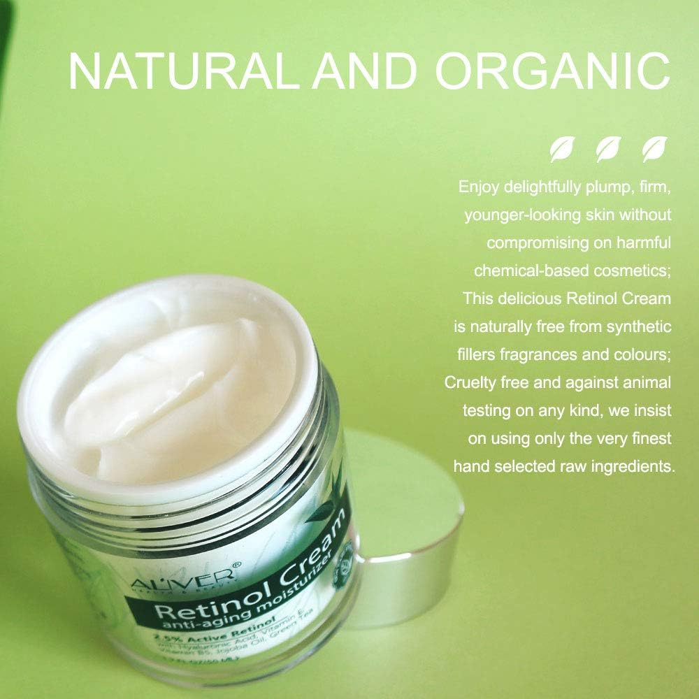 Retinol Face Cream, IFUDOIT Moisturizing Face Cream with 2.5% Retinol, Hyaluronic Acid, Anti-Wrinkle Day and Night Cream for Women and Men, for All Skin Types