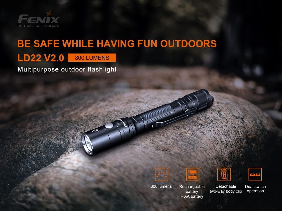 Fenix LD22 V2.0 Multipurpose Rechargeable Flashlight ** Canadian Edition