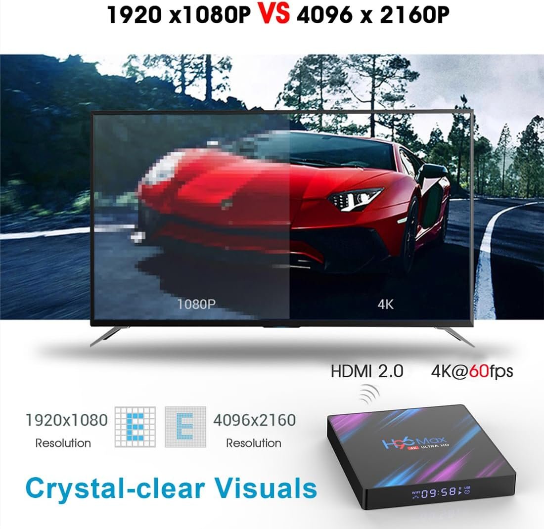 Android 10.0 TV Box, LEFFOT 4K Ultra HD Streaming Device for TV with HDR10 (2GB+16GB)