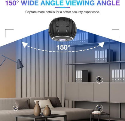 Mini Spy Camera 1080P HD Hidden Camera Portable Small Nanny Cam with Night Vision and Motion Detection - Built-in Battery - Covert Security Camera for Home/Office/Indoor/Outdoor