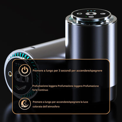 Car Air Freshener - Car Fragrance Diffuser | Smart Auto Air Freshener Projector, Long-Lasting Scent Odor Eliminator, Oil Diffuser With Adjustable Intensity, Car Interior Accessories