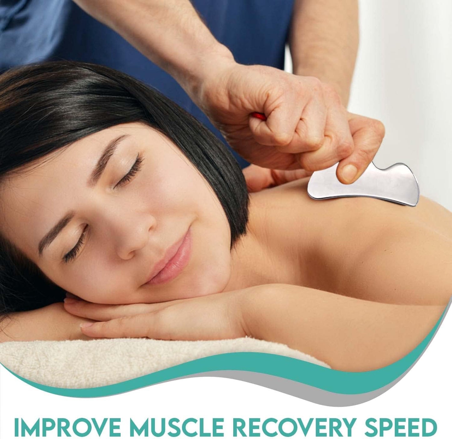COZLOW 3 in 1 Muscle Scraper Tool Set | Stainless Steel IASTM Tool Muscle Scraper Kit for Accelerating Recovery, Reducing Muscle Soreness, and Soft Tissue Massaging