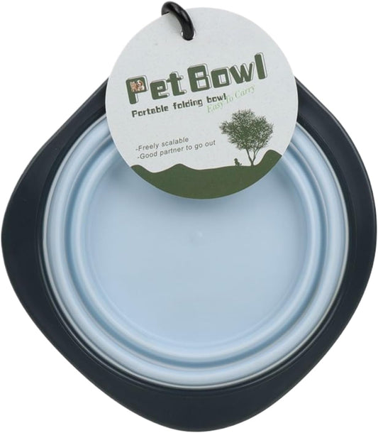 Ciotola per cani | Ciotola pieghevole da viaggio per cani | Piatto da viaggio pieghevole per cibo e acqua per animali domestici | Alimentatore portatile in silicone per cani e gatti, ideale per